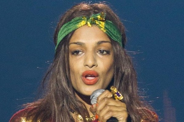 M.I.A wearing green bandana.